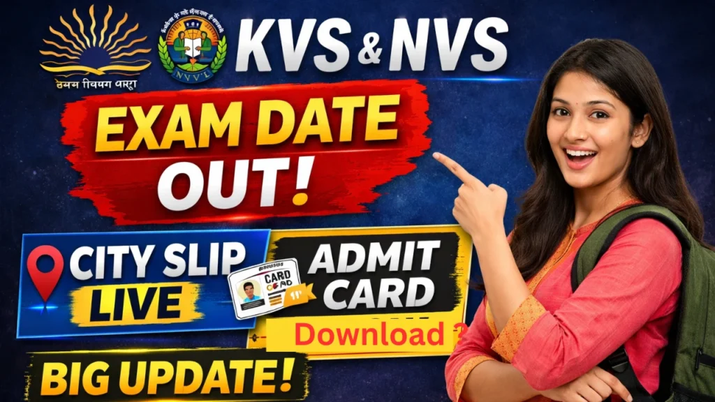 KVS NVS भर्ती 2025 | Exam Date Out 🔥 Admit Card & Exam City कैसे चेक करें