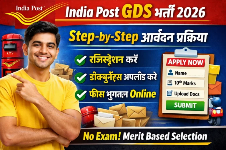 India Post GDS भर्ती 2026 | 10वीं पास के लिए बड़ी नौकरी | No Exam