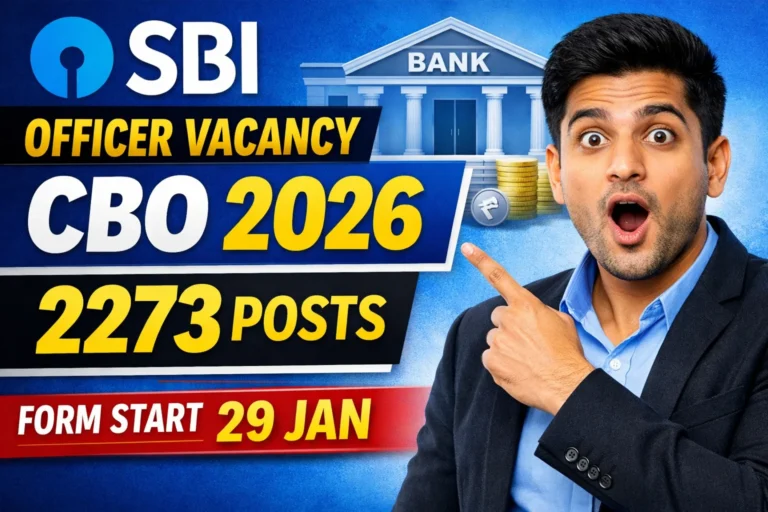 SBI CBO Recruitment 2026 | Circle Based Officer | 2273 Vacancies | Apply Online